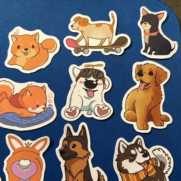 NEW! Set of 16 dog stickers - various breeds - Picture 6 of 7